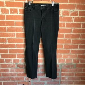 Chico's Platinum black straight leg jeans size 12